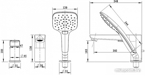 Смеситель Bravat F5173218CP-1-RUS