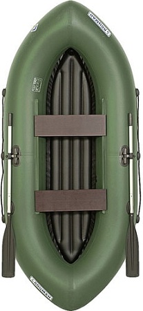 Гребная лодка Лоцман Турист ЛТ-300 ВНД (зеленый)