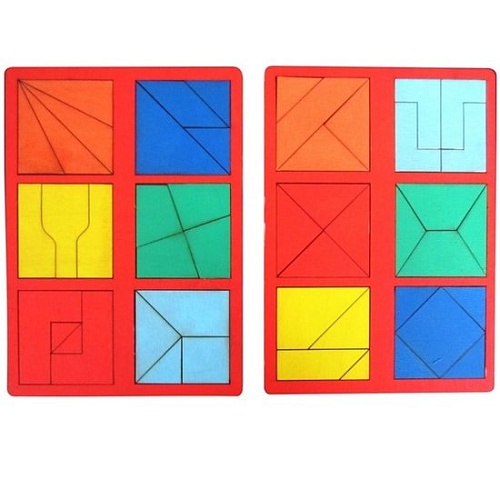 Головоломка Smile Decor Сложи квадрат 2 уровень Н002д