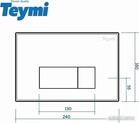 Панель смыва Teymi Helmi T70018WM (белый матовый)