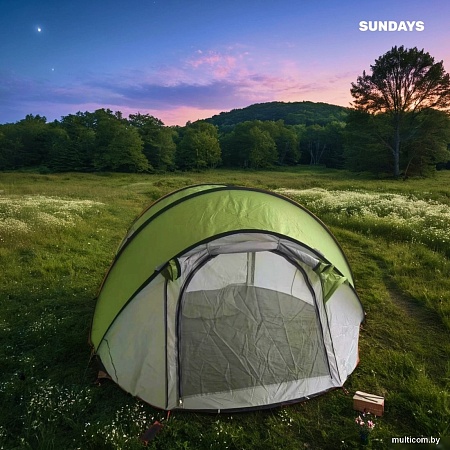 Кемпинговая палатка Sundays ZC-TT102-3 (зеленый/светло-серый)