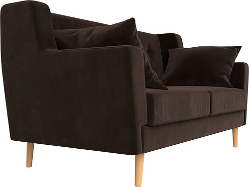 Диван Mebelico Брайтон 2 (микровельвет, коричневый)