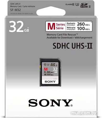 Карта памяти Sony SDHC SF-M Series UHS-II 32GB