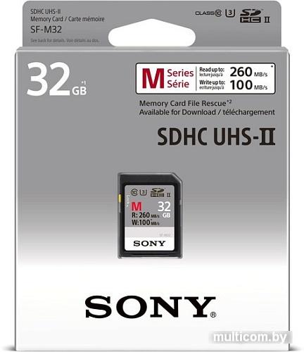 Карта памяти Sony SDHC SF-M Series UHS-II 32GB