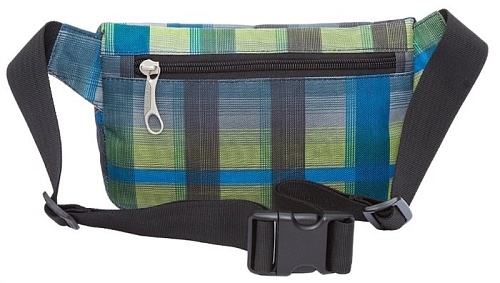 Сумка на пояс Grizzly MM-925-3/2 (клетка желто-синяя)