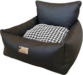 Лежак AntePrima Aurora AURPELPDPNER01 (черный/принт крадрат)