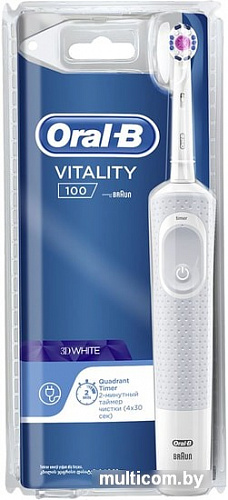 Электрическая зубная щетка Braun Oral-B Vitality 100 3D White D100.413.1 (белый)