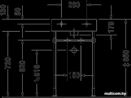 Умывальник Duravit Vero 50x47 (0454500000)