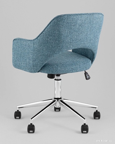 Офисное кресло Stool Group Кларк Clarkson Tweed Blue (рогожка, синий)