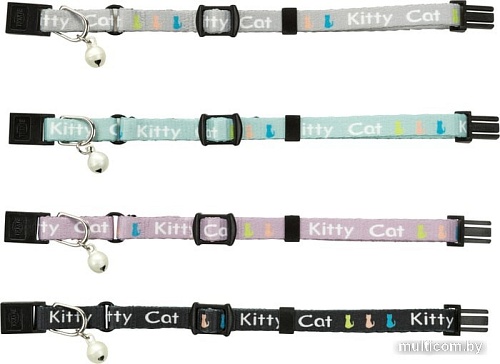 Ошейник Trixie с рисунком и колокольчиком, цвета в ассортименте (4178)