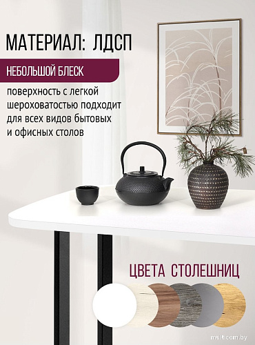 Столешница Millwood Закругленная 115x70x1.8 (белый)
