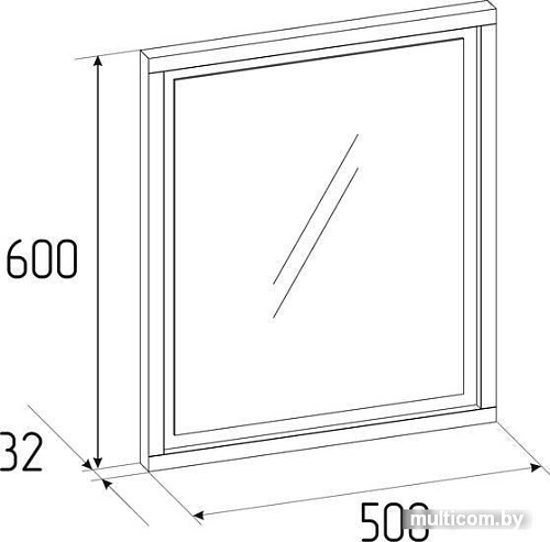 Зеркало Глазов Scandica Oslo 59 (дуб серый craft)
