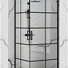 Душевой уголок Rea Concept 90x90 (черный/прозрачное стекло)