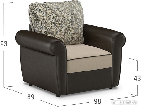 Интерьерное кресло Moon Trade Гамбург 123 002793 (бежевый/коричневый)