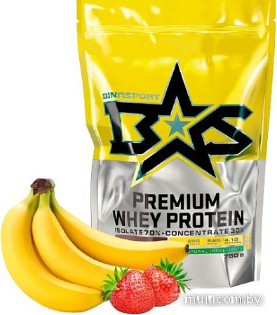 Протеин Binasport Premium Whey Protein (750г, клубника/банан)
