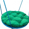 Подвесные качели M-Group Гнездо в оплетке 1.2м 17069904 (зеленая подушка)