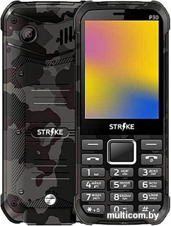 Мобильный телефон Strike P30 (серый камуфляж)