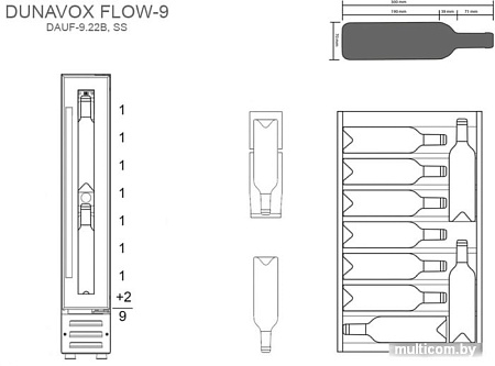 Винный шкаф Dunavox DAUF-9.22SS