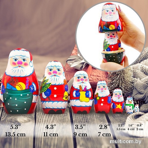 Развивающая игра Брестская Матрешка Для новогоднего декора (набор 7 шт)