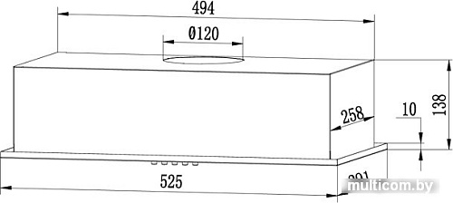 Кухонная вытяжка CENTEK CT-1850-52 (черный)