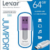 USB Flash Lexar JumpDrive S50 64GB [LJDS50-64GABEU]