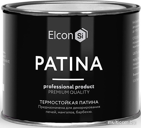 Краска Elcon Patina термостойкая до 700C 0.2 кг (красная медь)