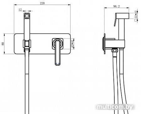 Гигиенический душ Lemark Mista LM6419WG