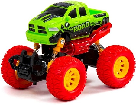 Игрушечный транспорт Полесье Монстр Ралли-Рейд автомобиль инерционный 79817 (зеленый/красный)