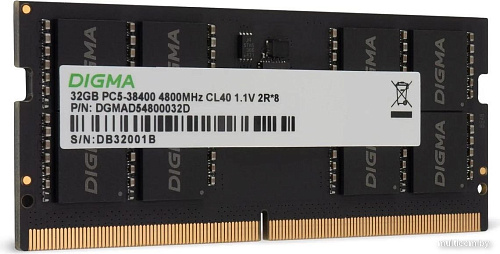 Digma 16ГБ DDR5 SODIMM 4800 МГц DGMAS54800016S