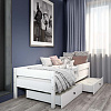 Кровать-тахта EcoWood Барселона 70x140 с ящиками ECO.001.00053.70-140.W
