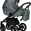 Универсальная коляска Indigo Mio S (2 в 1, 07/шалфей кожа+шалфей)