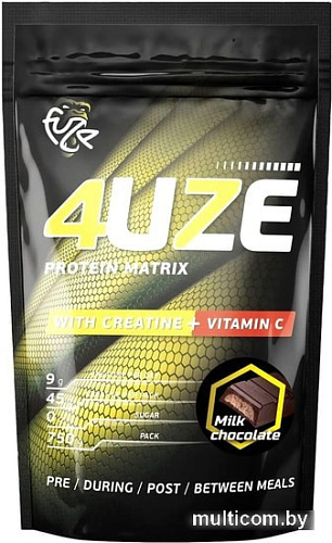 Протеин Pureprotein Fuze 4uze + Creatine (750г, молочный шоколад)