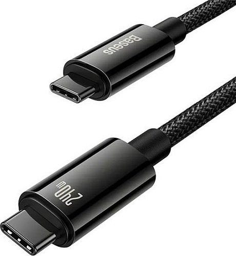 Кабель Baseus Tungsten Gold Fast Charging Data Cable USB Type-C - USB Type-C (2 м, черный)