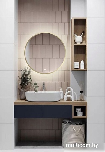 Зеркало eMZe Led с подсветкой и УФ-окантовкой D60 LED.UV.60.60.AUR (золото)