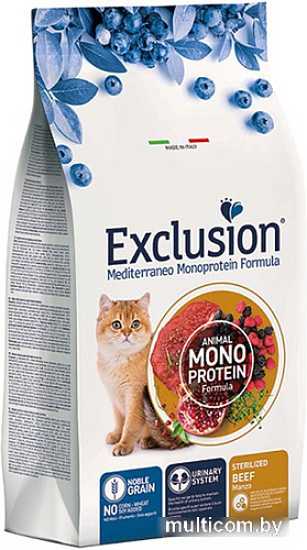 Сухой корм для кошек Exclusion Monoprotein Sterilized Beef NGCSB12 (12 кг)