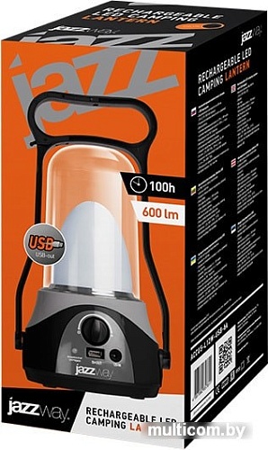 Фонарь JAZZway Accu5-L12W-USB-og (оранжевый)