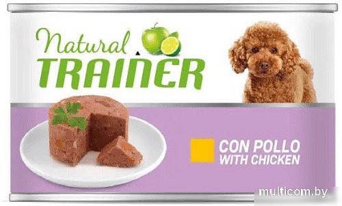 Консервированный корм для собак Trainer Для пожилых собак мелких пород с курицей и рисом 150 г