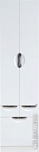 Мебель для ванных комнат Misty шкаф-пенал Жасмин-50 без корзины (белая эмаль)