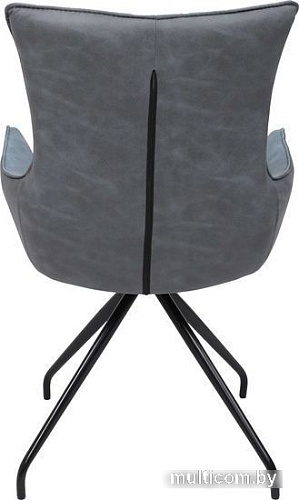 Стул с подлокотниками Алвест AV 317 (голубой/серая замша Kiprus 11/12/черный)