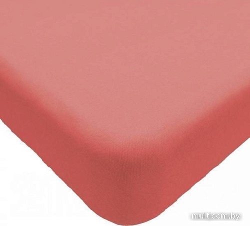 Постельное белье Luxsonia Трикотаж 200x200 Мр0010-7 (коралловый)