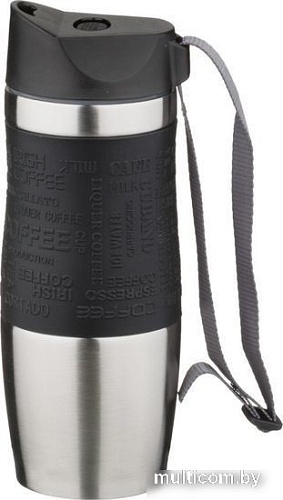 Термокружка Agness 709-037 400мл (нержавеющая сталь/черный)