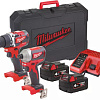 Milwaukee M18 CBLPP2B-402C 4933464593 (шуруповерт, винтоверт, 2 АКБ, кейс)