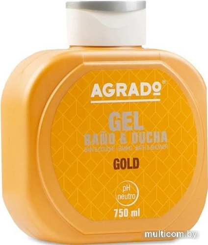 Косметика по уходу за телом Agrado Гель для душа Bath Gel Gold 750 мл