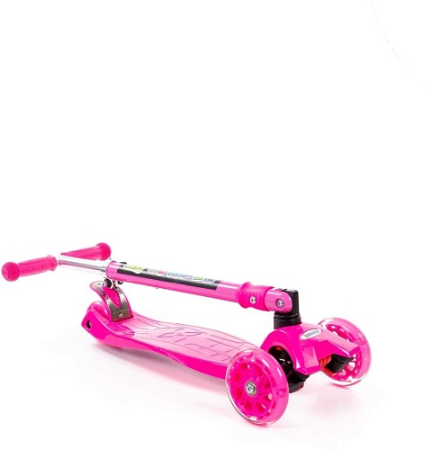 Двухколесный детский самокат Полесье Со складной ручкой 0072C-V1(М) (малиновый)