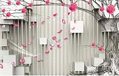 Фотообои Citydecor Цветочная абстракция 5 3D с защитным покрытием 400x254