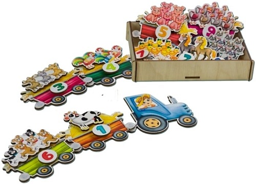 Развивающая игра Paremo Липучка Поезд с овощами PE720-53