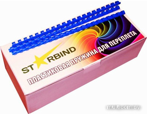 Пластиковая пружина для переплета Starbind A4 10 мм 100 шт (синий)