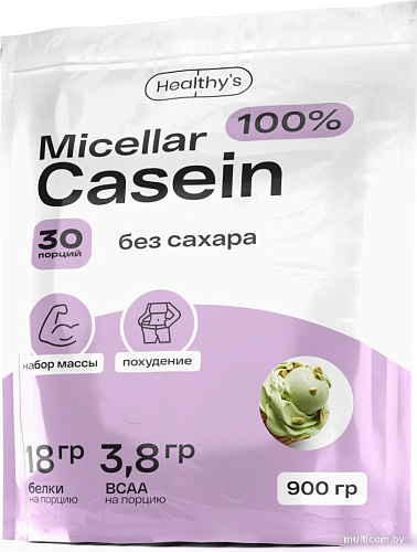 Казеин (мицеллярный) Healthys 100% Micellar Casein (900г, фисташковое мороженое)