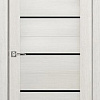 Межкомнатная дверь Portas S22 60x200 (французский дуб, стекло lacobel черный лак)