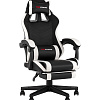 TopChairs Prophet с оттоманкой GF-8086 (черно-белый)